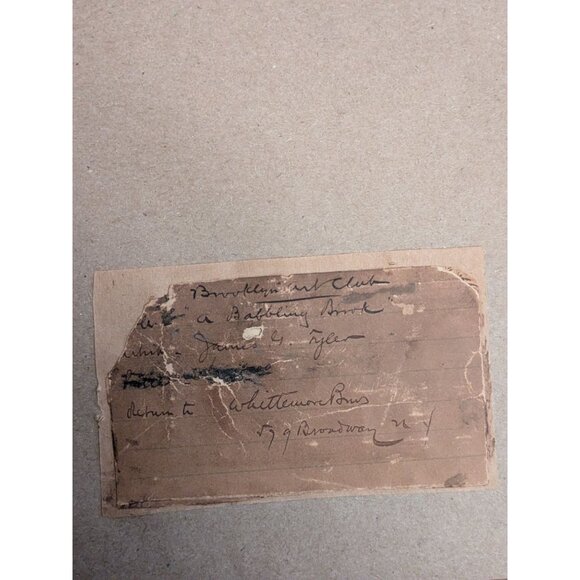 Antique J.G. Tyler Pastel Babbling Brook Artwork With Ornate Wood Frame - Picture 5 of 12